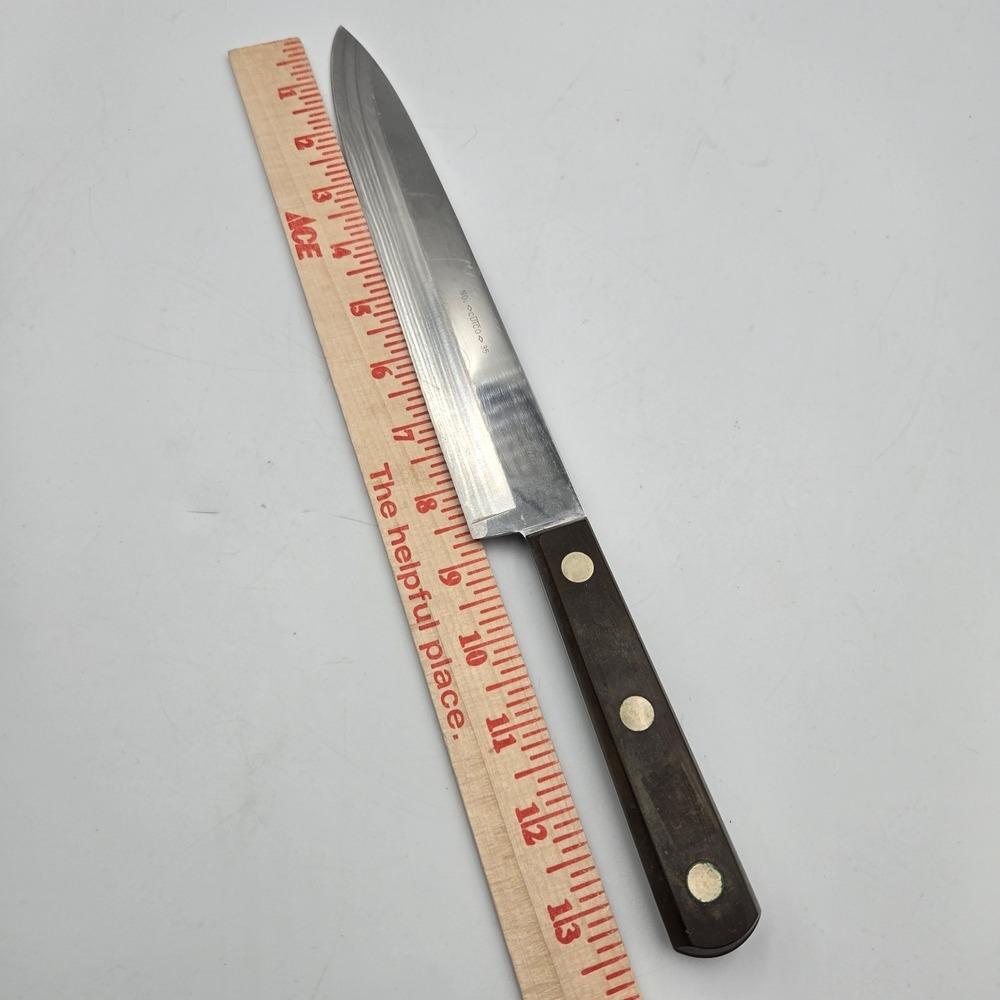 Vintage Cutco No # 35 9-inch Chef's Knife Wooden Handle 2147079 Excellent